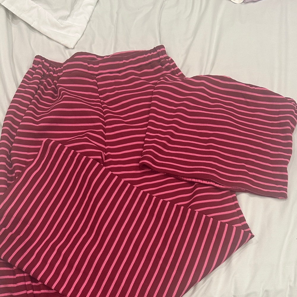 Amazon Women’s Pink and Black Striped Knit set